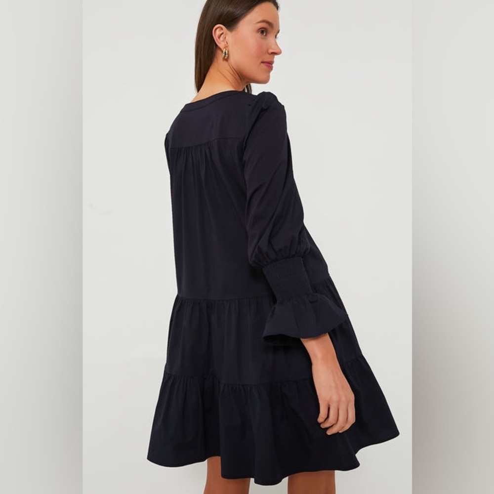 Pomander Place Navy Cotton Poplin Kenzo Dress - Picture 3 of 11